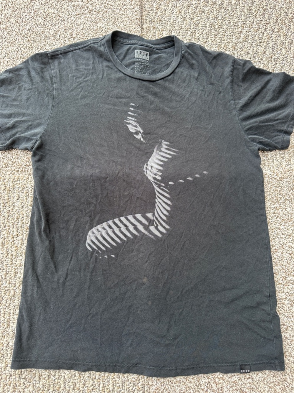 Y2K Krew Black Graphic Crewneck T-Shirt